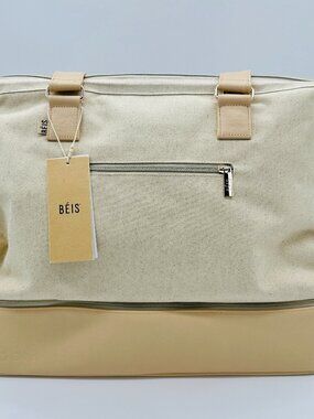BEIS Biege The Weekender Bag Carry On Travel Luggage Overnight Stylish